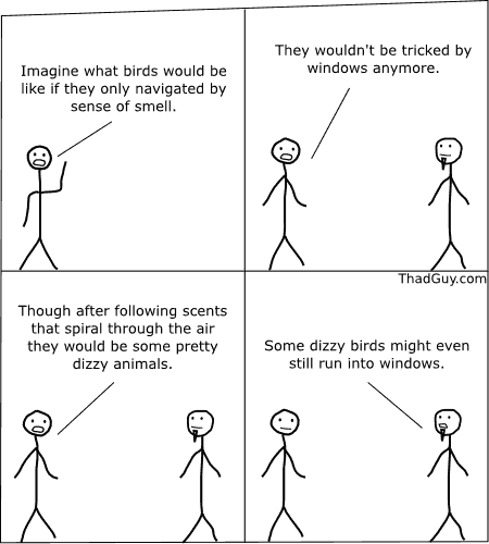 Imagine what birds would be like if they only navigated by sense of smell